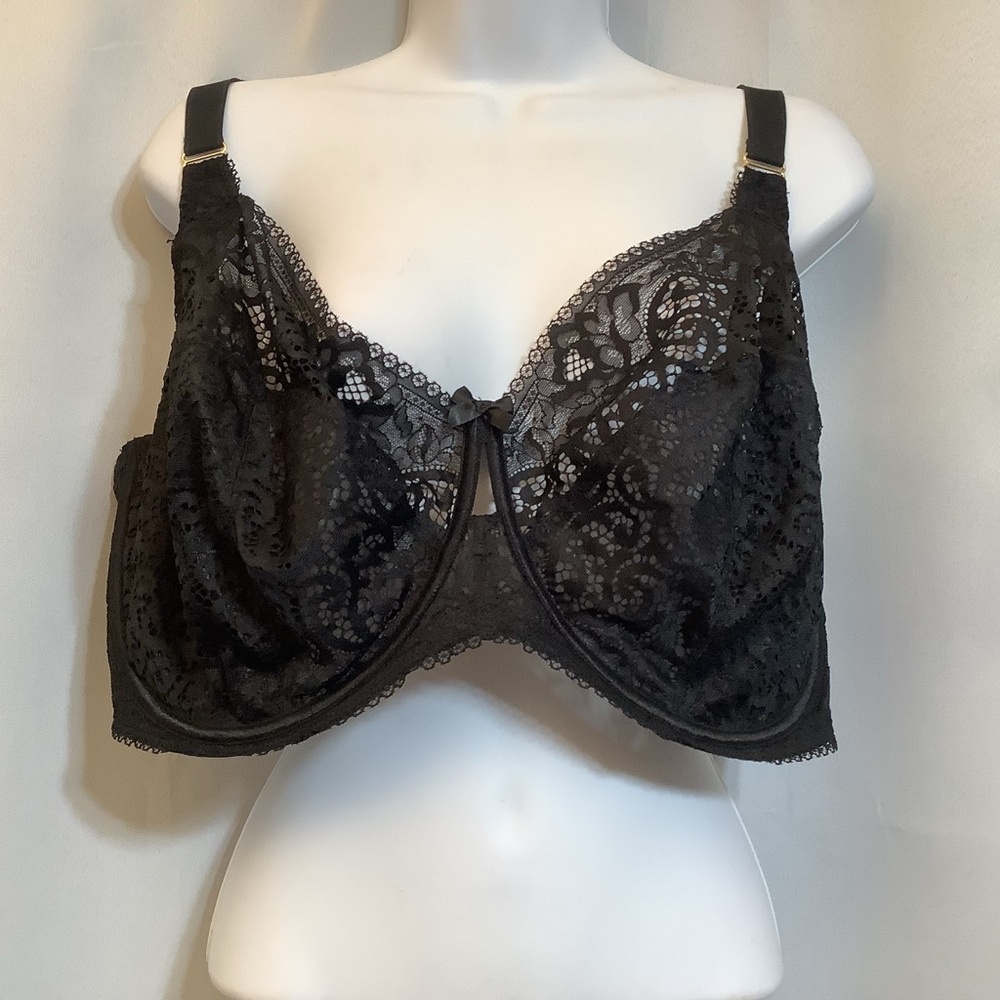Panache Bra Women’s 46G Sculptresse Estel Full Cup Floral Lace Black